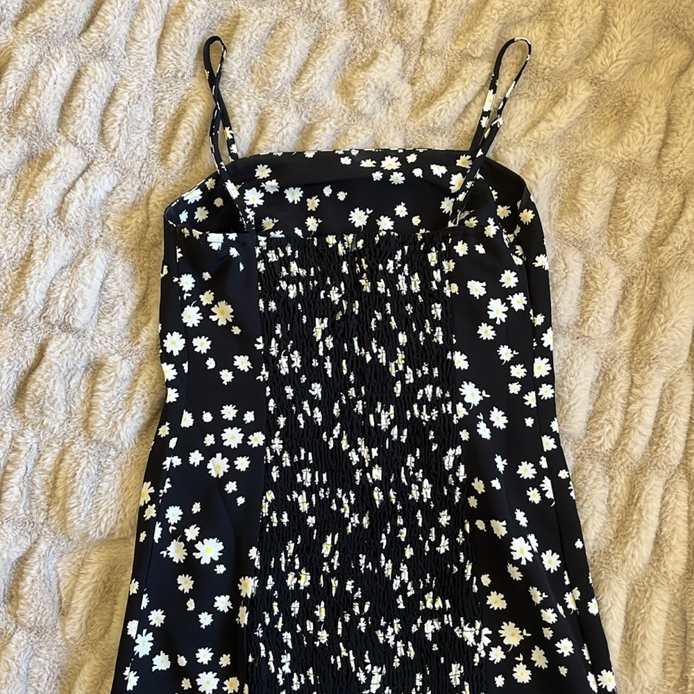 Princess Polly Black Daisy Pattern Mini Dress - Picture 2 of 3